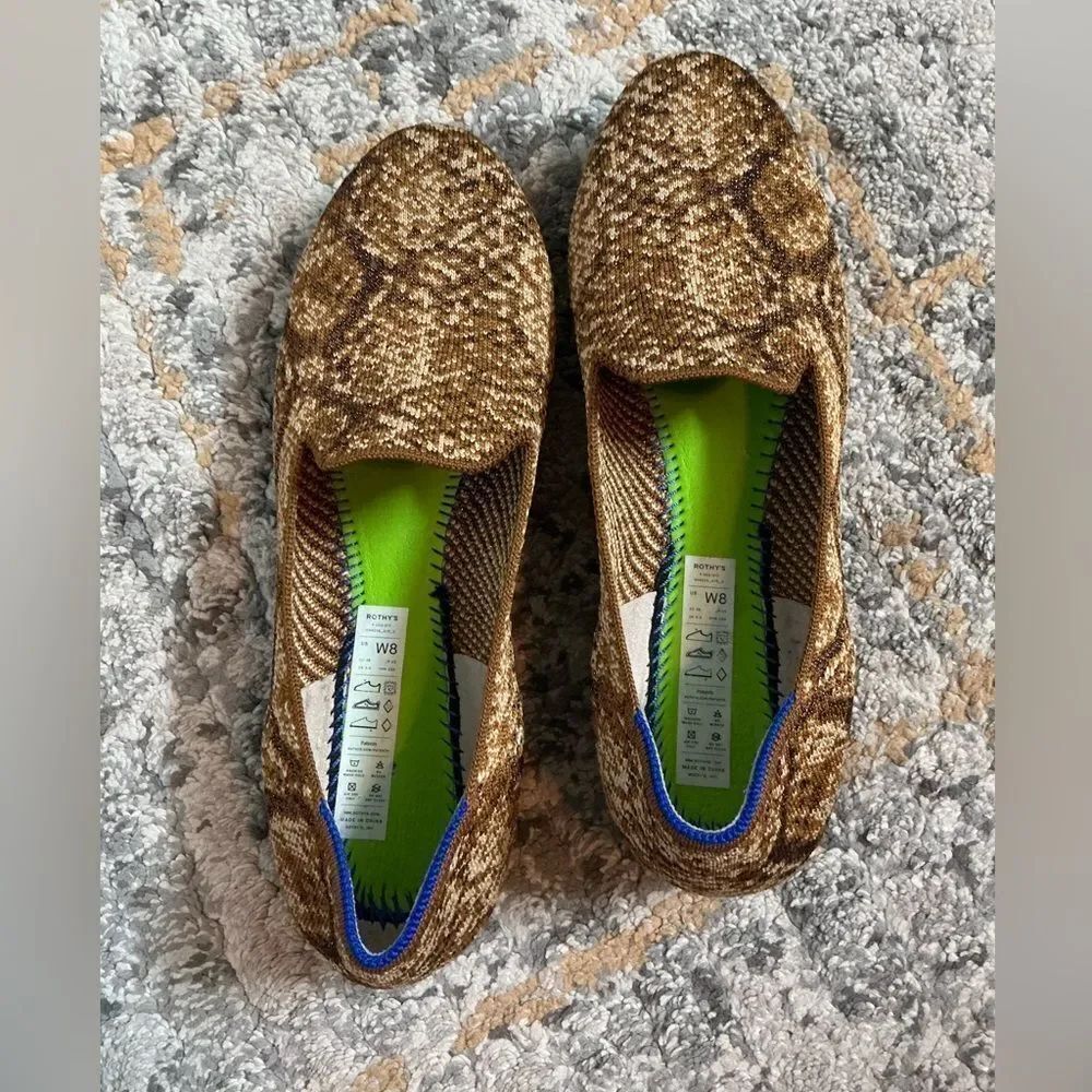 ROTHY’S LOAFER IN BRONZE PYTHON! EUC! SIZE 8 - Picture 6 of 9
